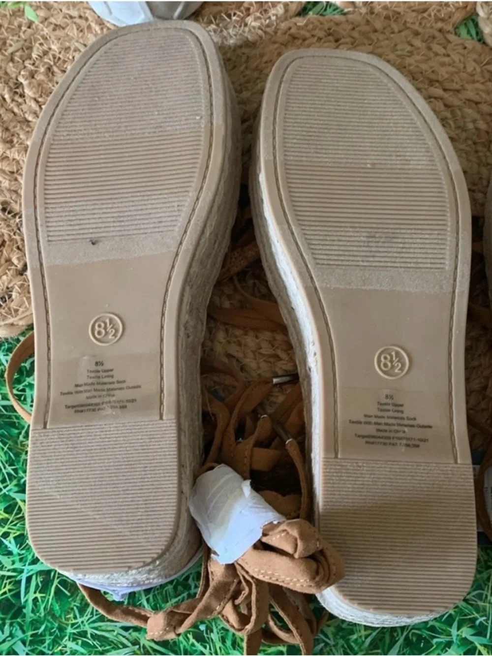 Universal Thread Tan Wrap-Tie Espadrille Platform Sandals